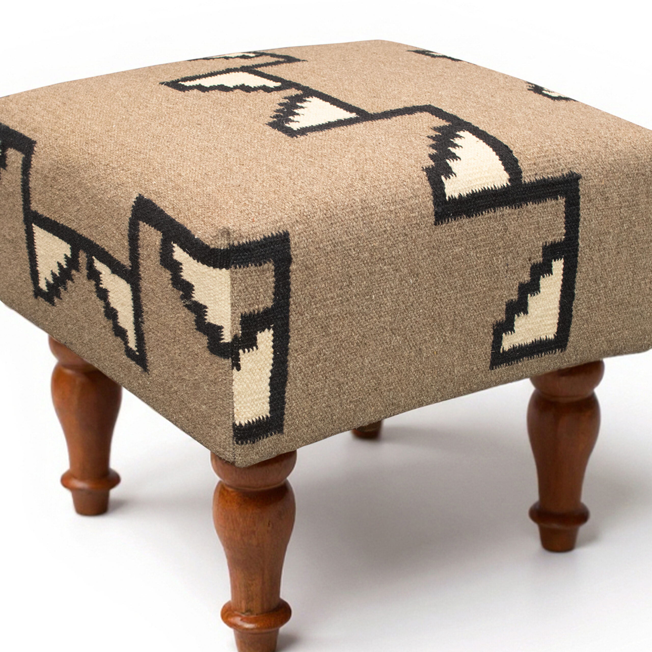 Handmade Ottoman Foot Stool Rug Upholstered OS-1027 - Image 2