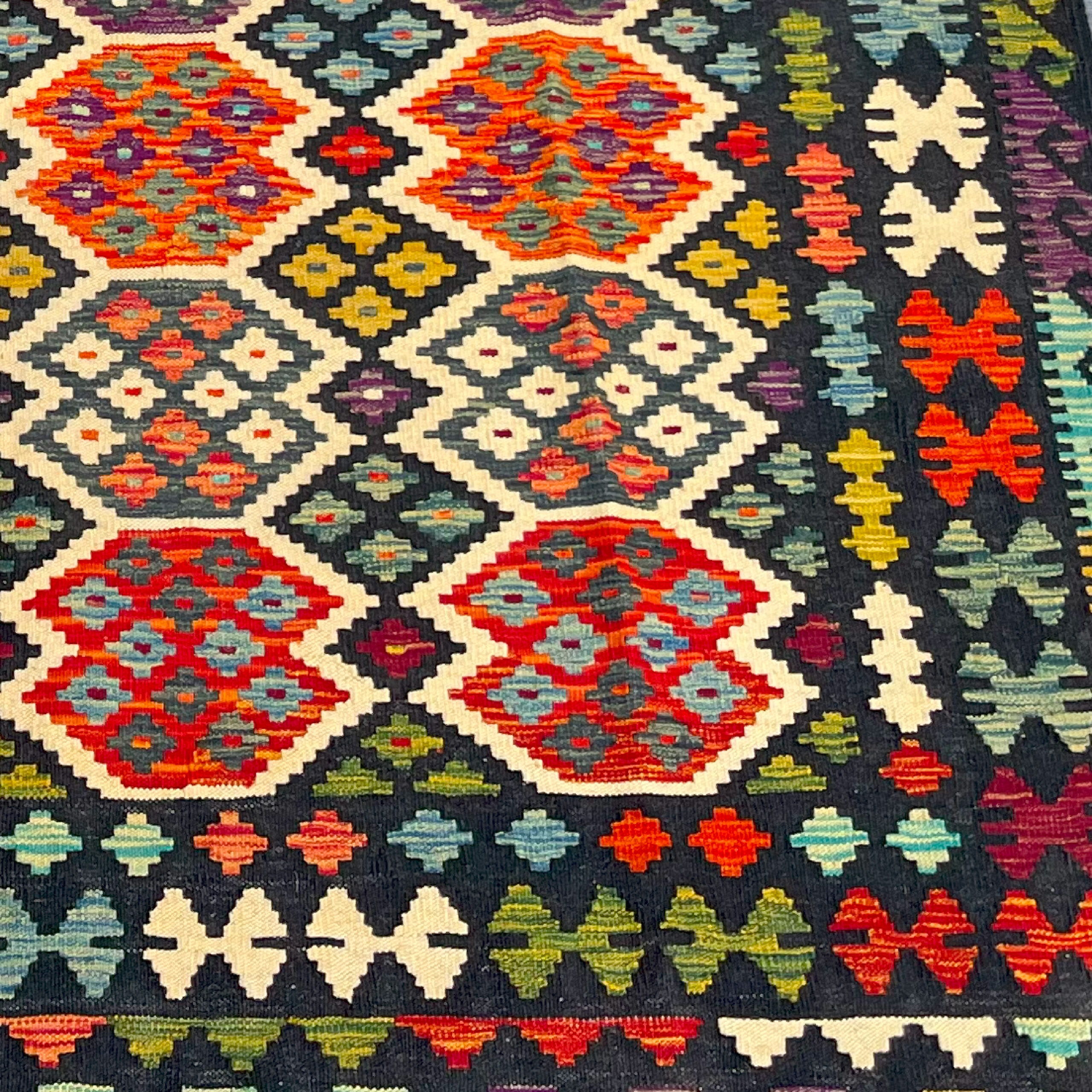 Handmade Afghan Maimana Kilim/Flatweave Area Rug WR-1104 - Image 2