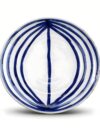 12" Handmade Ceramic Striped Plate HP-1064
