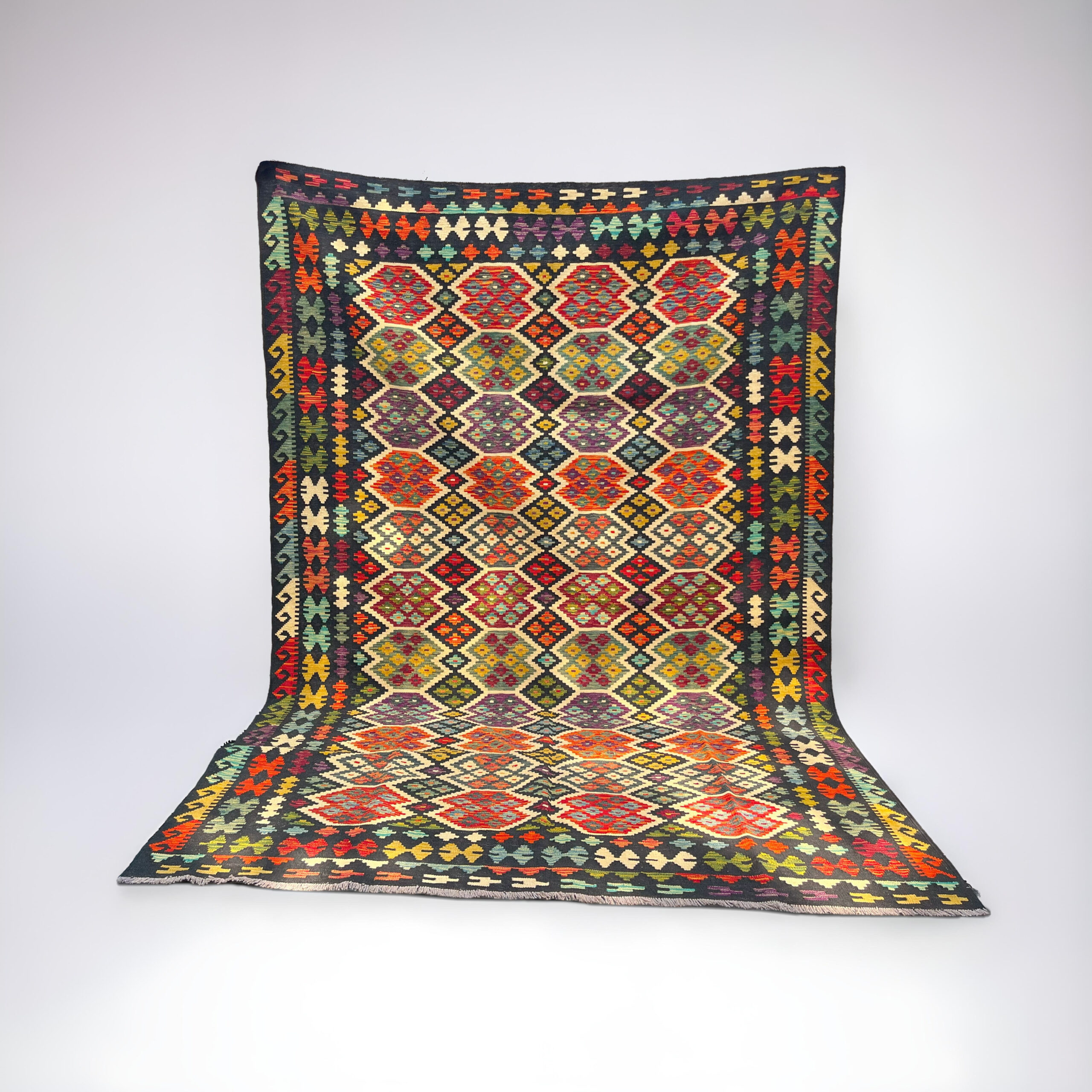 Handmade Afghan Maimana Kilim/Flatweave Area Rug WR-1104 - Image 3