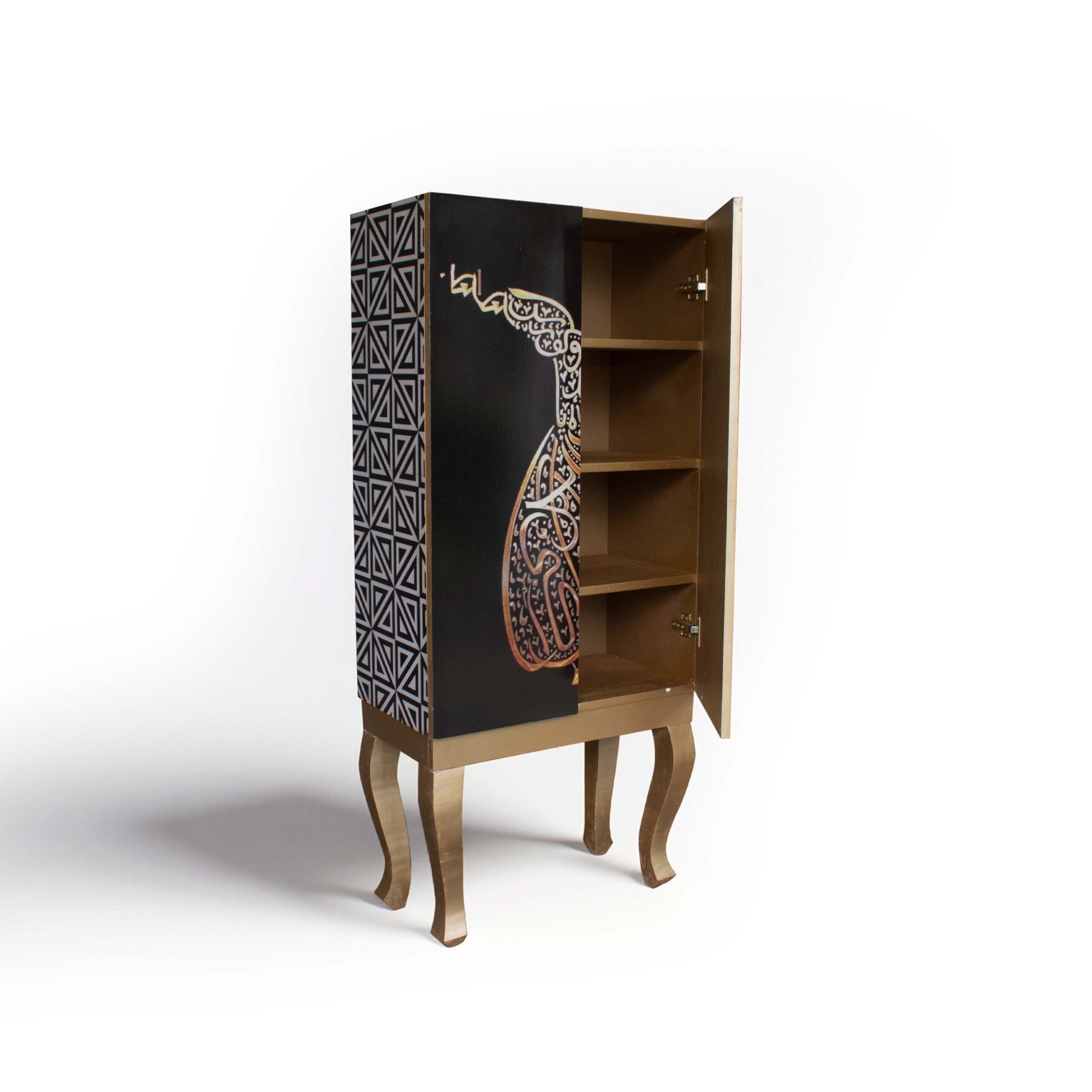 Arabic Calligraphy Art Cupboard Printed MDF Wood Storage WC-1011 - Image 3