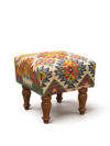 Handmade Ottoman Foot Stool Kilim Upholstered OS-1026