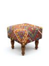 Handmade Ottoman Foot Stool Kilim Upholstered OS-1029