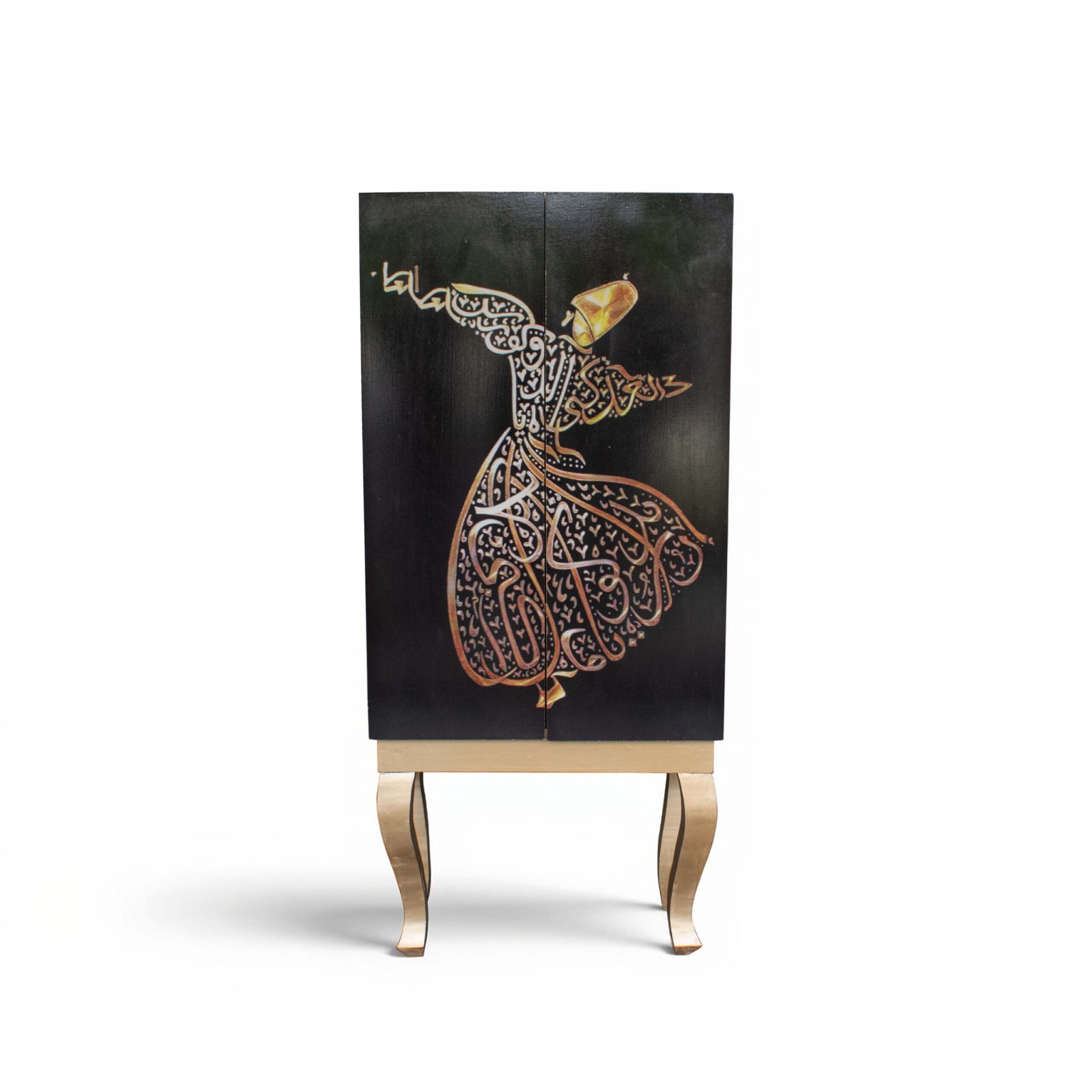 Arabic Calligraphy Art Cupboard Printed MDF Wood Storage WC-1011