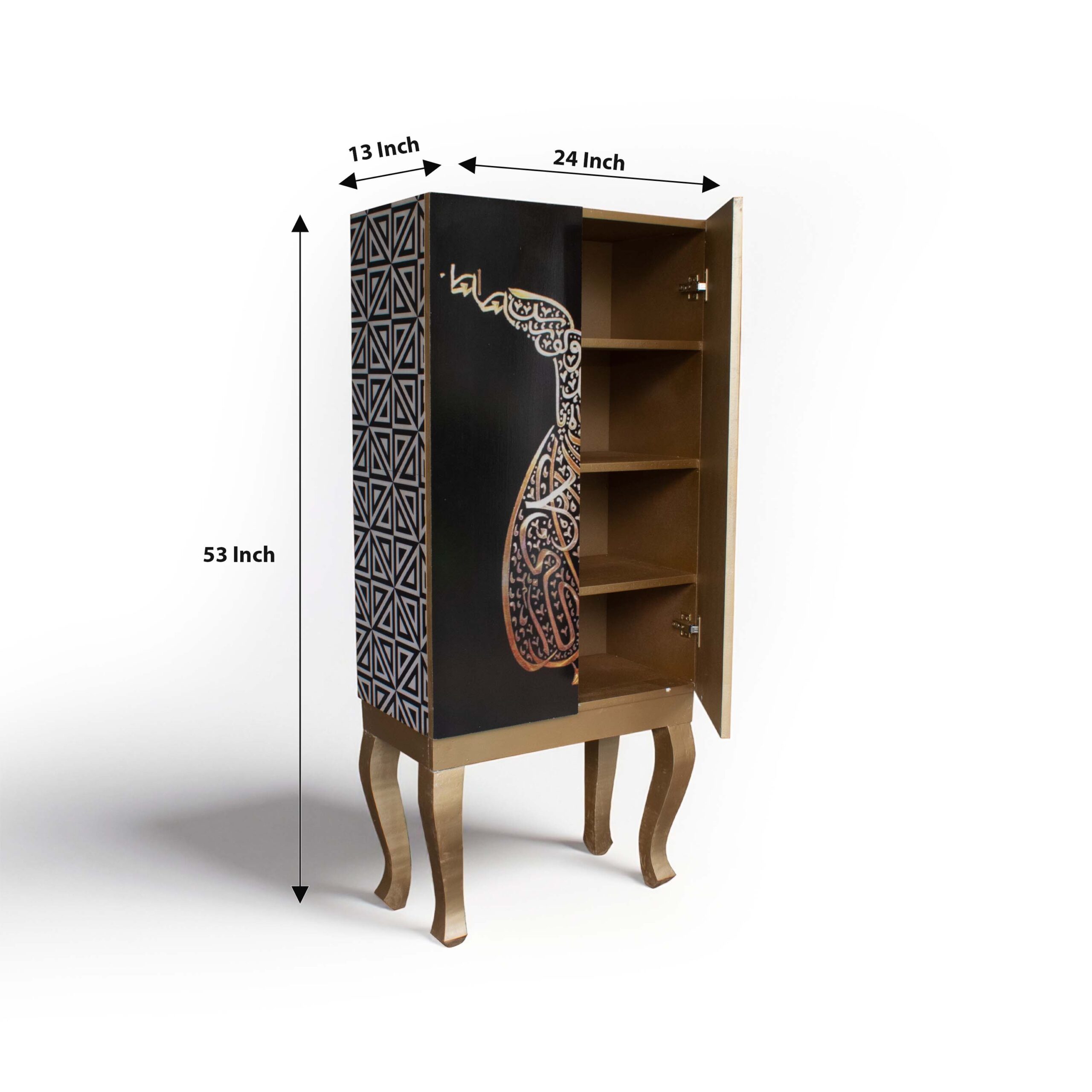 Arabic Calligraphy Art Cupboard Printed MDF Wood Storage WC-1011 - Image 5