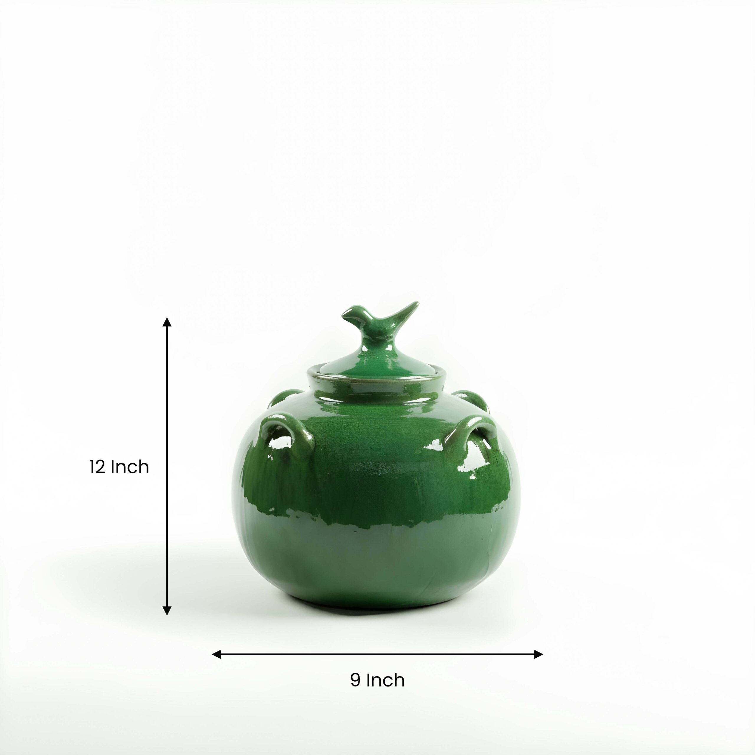 Handmade Green Storage Decorative Pot HP-1049 - Image 4