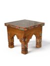 Handmade Wooden Accent Table with Carved Details WT-1007
